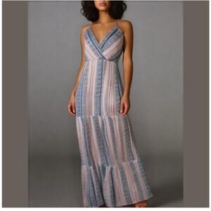 Regenbogen Ladies' Maxi Beach Dress Multicolor Cross Straps Size M NWT